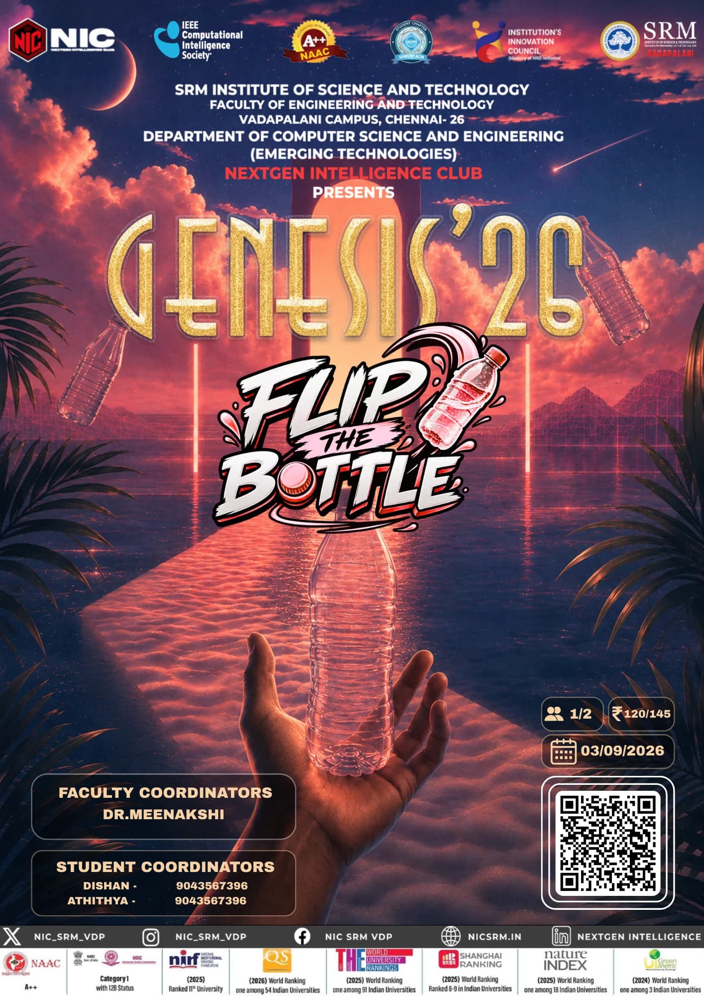 Poster for Flip the Bottle, a Genesis '26 event
