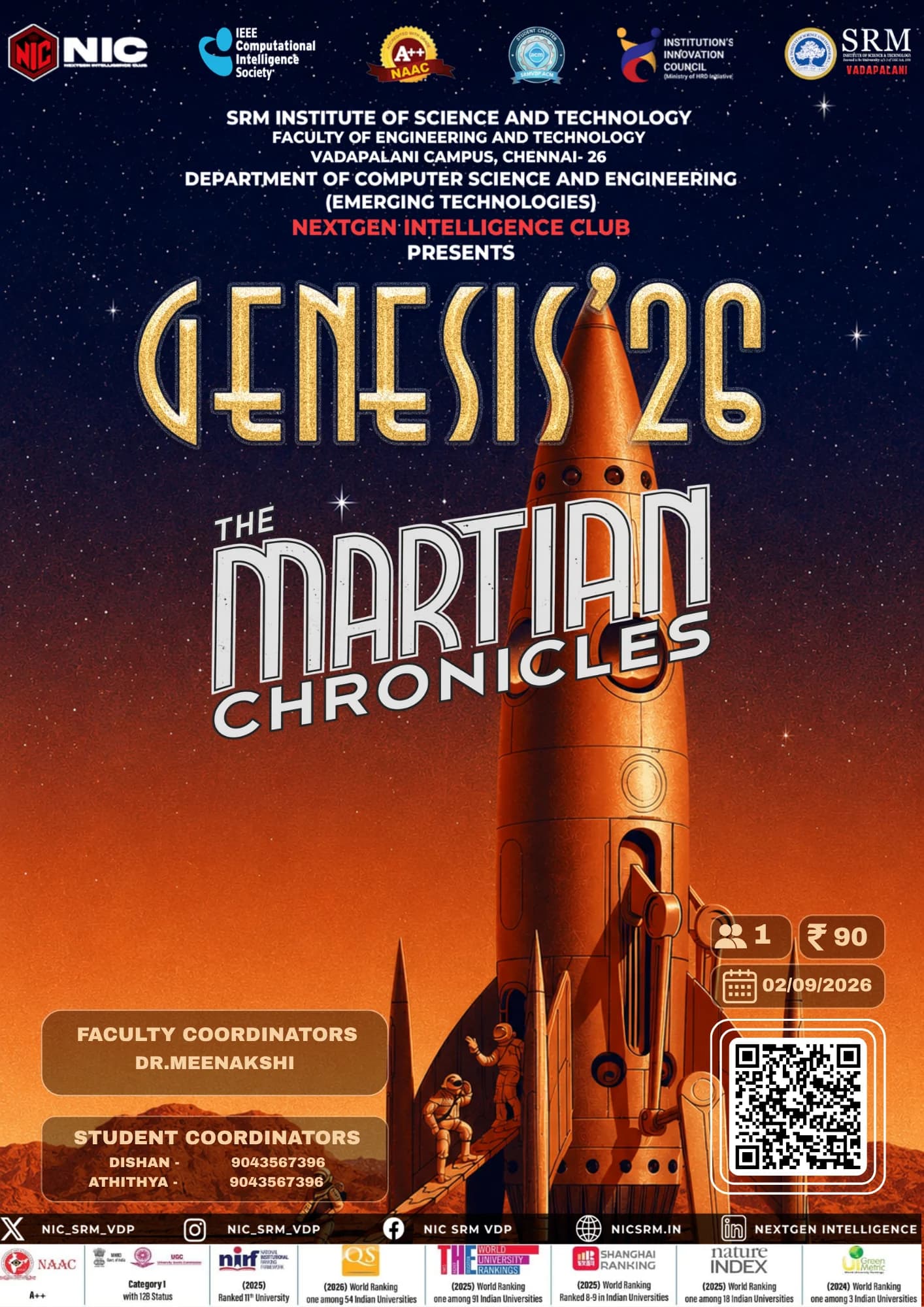 Poster for Martian Chronicles, a Genesis '26 event