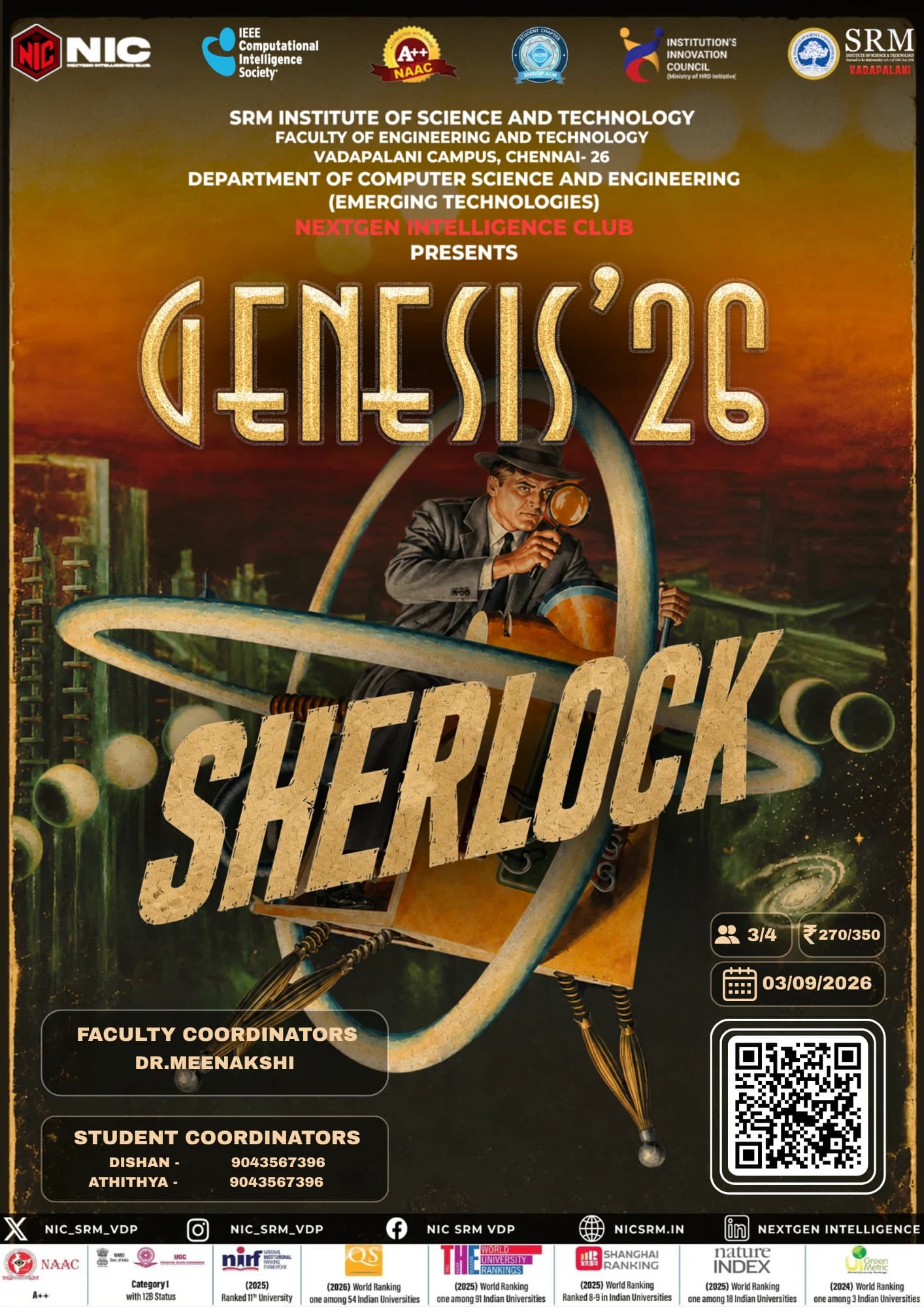 Poster for Sherlock, a Genesis '26 event