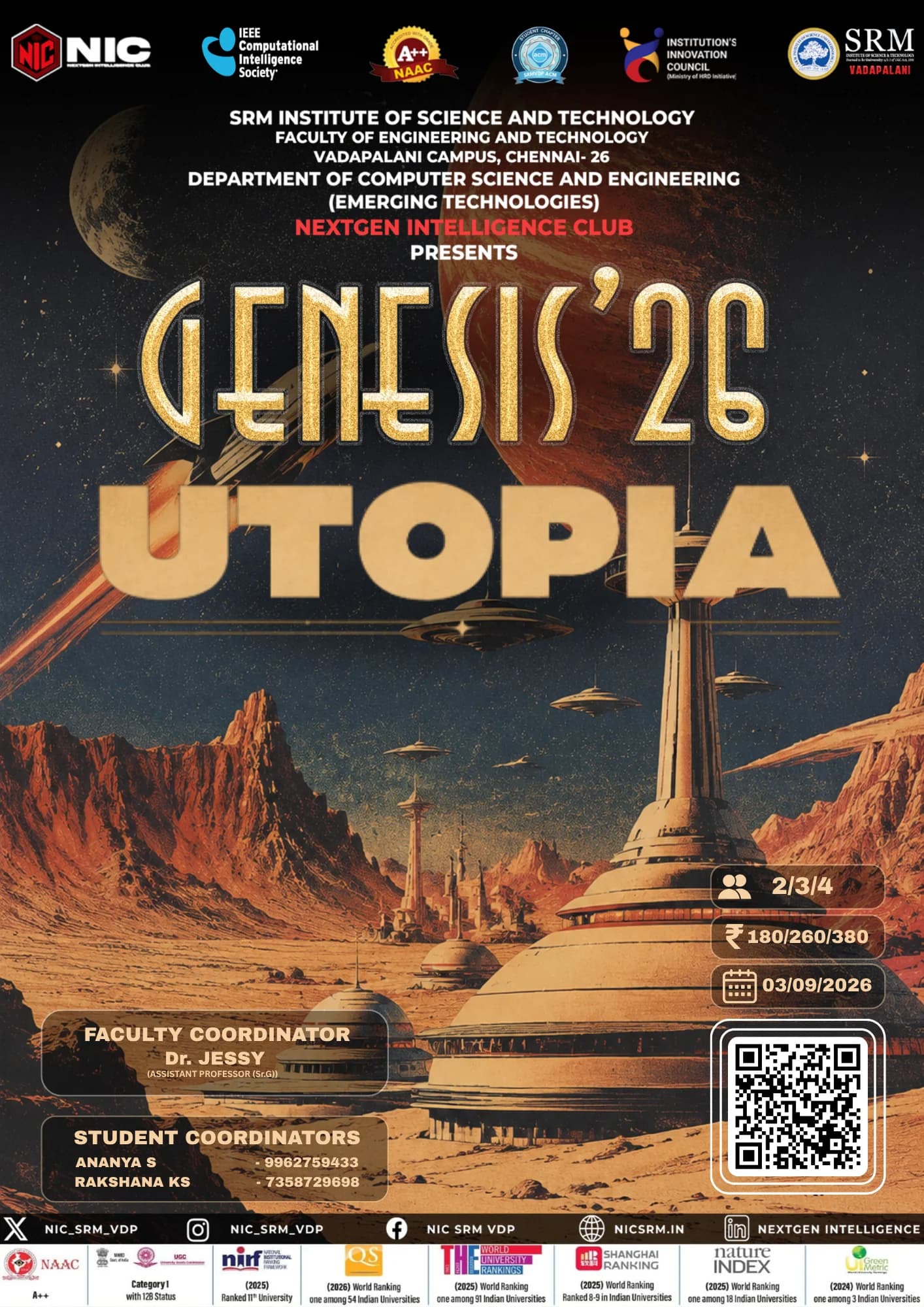 Poster for Utopia, a Genesis '26 event
