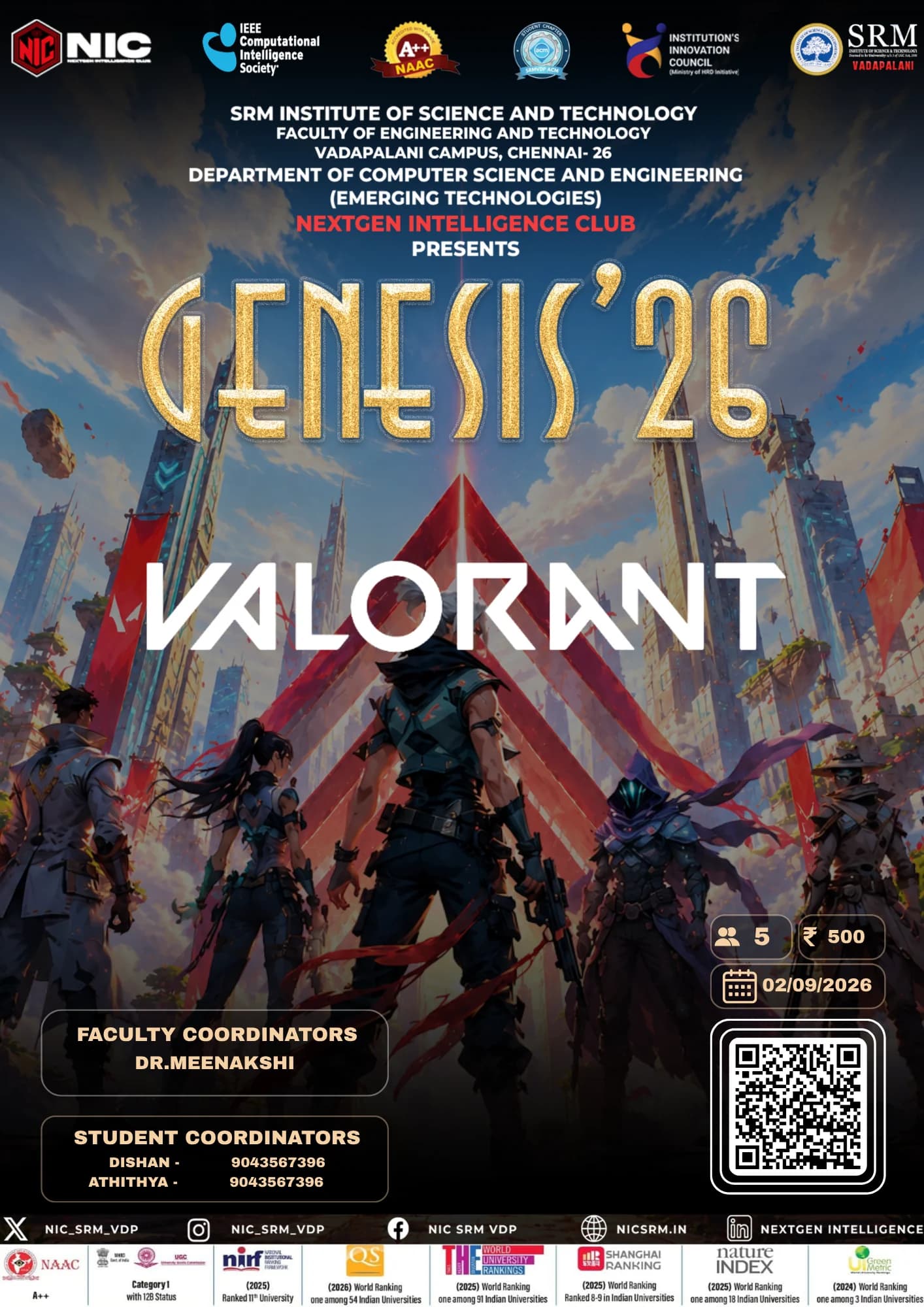 Poster for Valorant, a Genesis '26 event